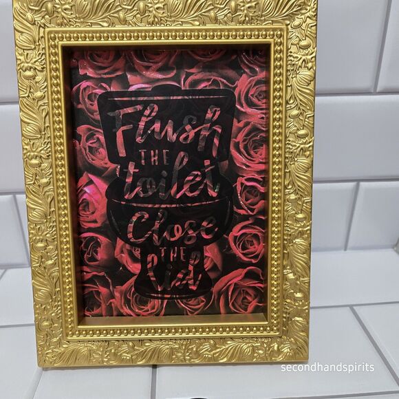 Bathroom Powder Room Wall Art Subtle Messages Hang Or Sit Handmade - Picture 5 of 6